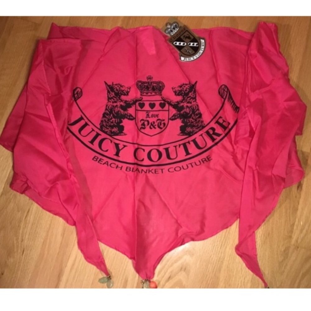 Juicy Couture Vintage NWT Fuchsia Pink Sarong With Fruit Charms💖 - Picture 2 of 7